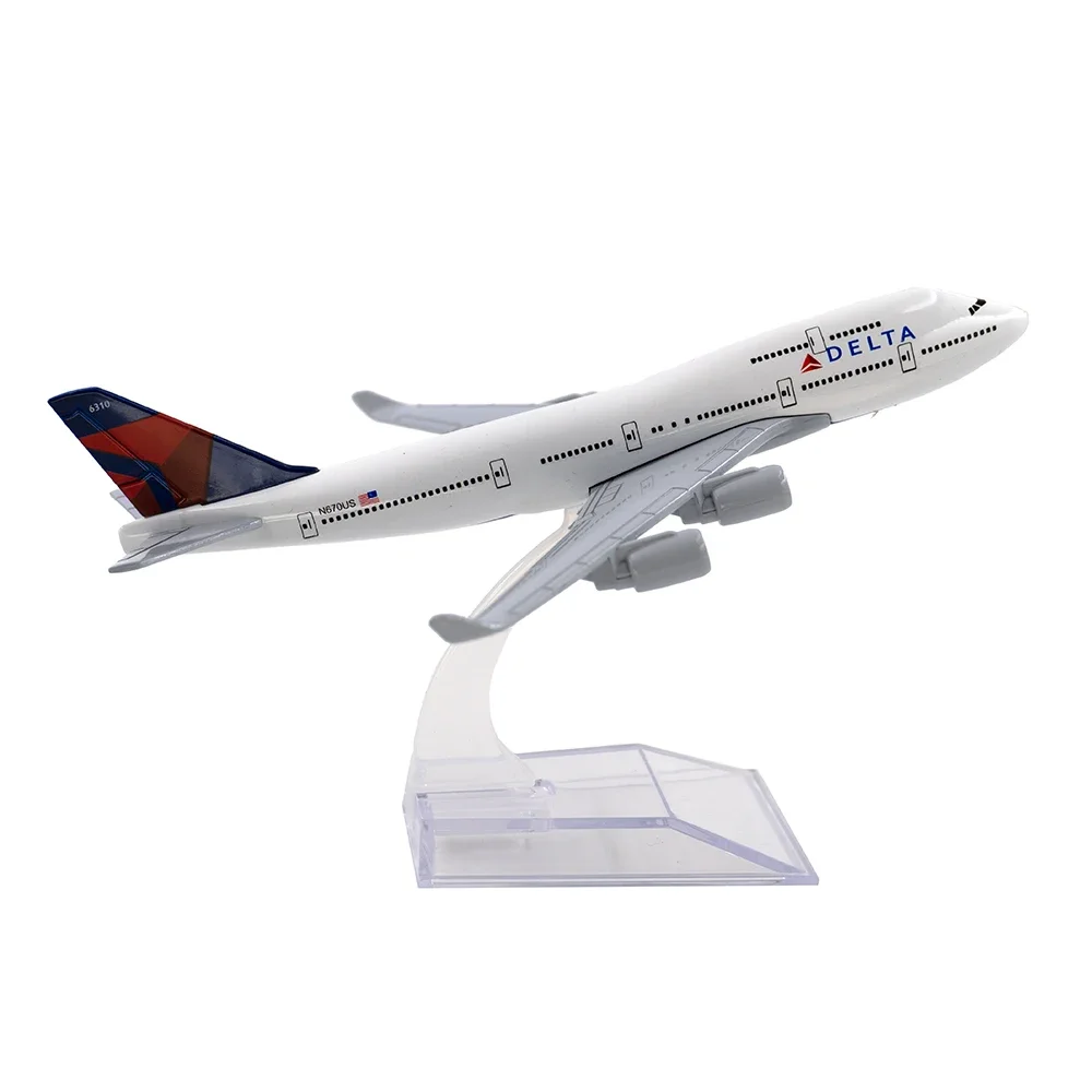 1/400 Modelli Di Aerei Boeing 747 Delta Airlines 16Cm Lega B747 Aereo Giocattolo Bambini Regalo Per Bambini Per La Raccolta