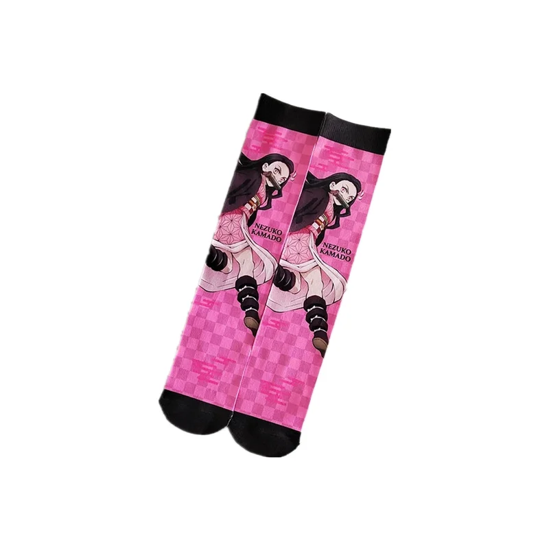 Anime Socks Anime Stockings Anime Demon Kamado Tanjirou Nezuko Agatsuma Rengoku Sockings Cosplay Cartoon Adult Breathable Socks Outdoor