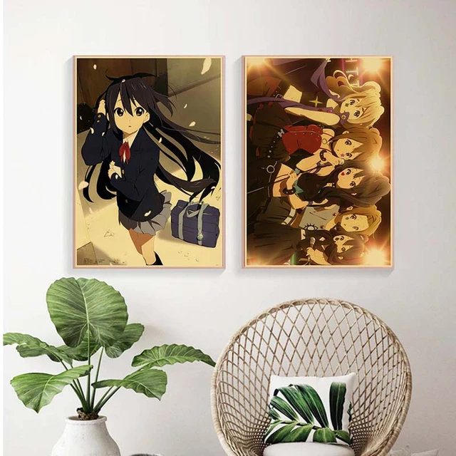 Anime de terror japonês outro cartazes retro papel kraft sakakibara kouichi  misaki mei poster arte da