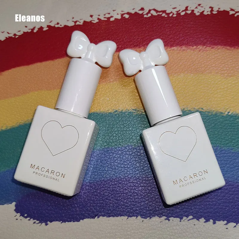 Eleanos 15ML Base No Wipe Top Coat UV Gel Colorful Gel Nail Polish Semi Permanent Soak Off UV LED Nail Art Manicure Nail Varnish 5