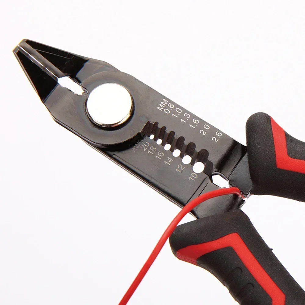 

2-in-1 Wire Stripper Electrician Repair 6-inch Optical Pliers Electrician Fiber Diagonal Pliers Multifunctional Grinding Tools