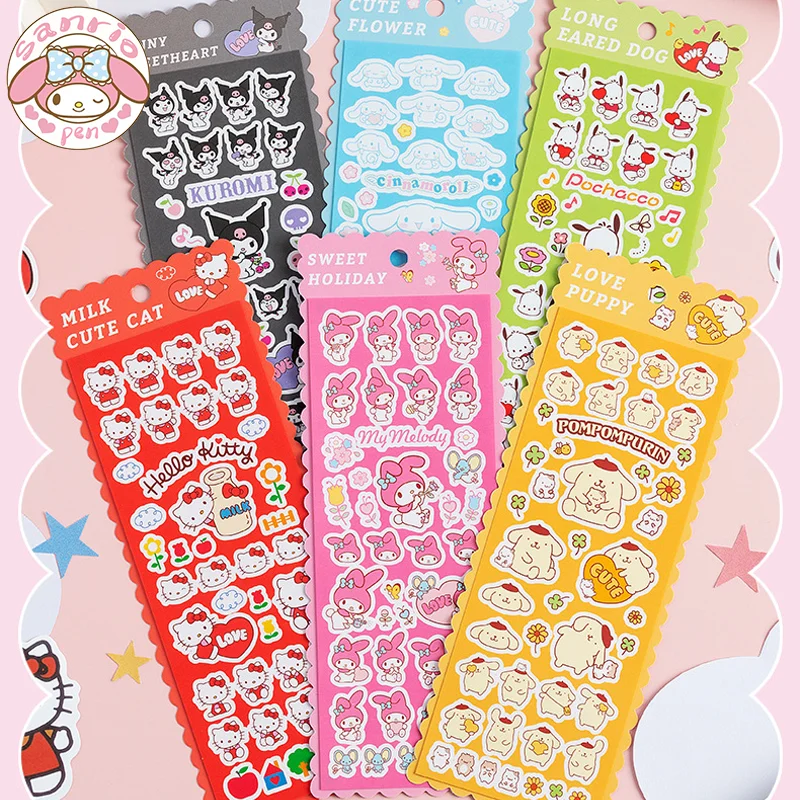 

20-50pcs Sanrio Sticker Hand Diary Diy Cheese Sweetheart Series My Melody Cinnamoroll Pochacco Children's Decorative Products