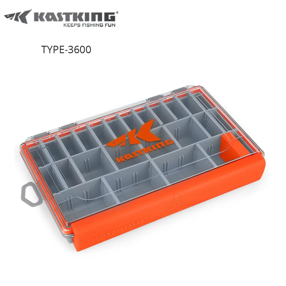 KastKing HyperSeal Waterproof Fishing Tackle Box 3600 and 3700 Tackle Trays  Organizer with Removable Dividers Lure Box