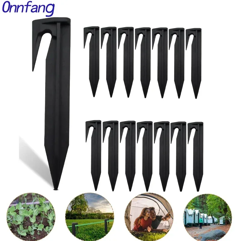 

5/20/50/100pcs Plastic Yard & Garden Stakes Anchors Plastic Pegs for Garden Lawn Mower Peg Boundary Nail Ground Spikes Fixing