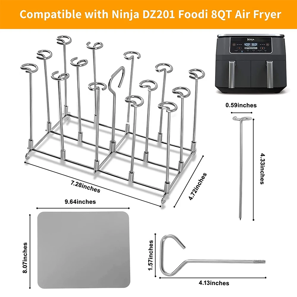 Air Fryer Disposable Paper Liner for Ninja Dual,100pcs Non-Stick Air Fryer Liners Rectangle 86x 55, Air Fryer Parchment Liners for Ninja Dz201, Ninja