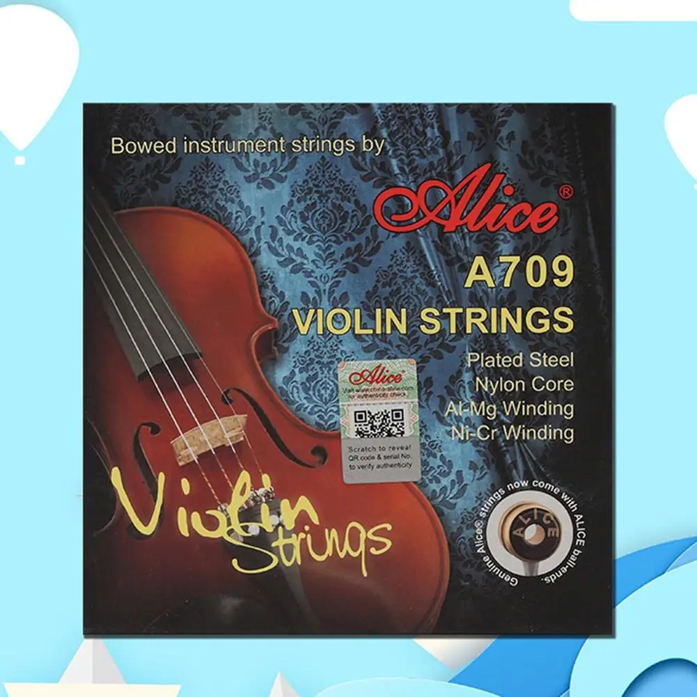 

4pcs A709 Alice Violin Strings Set Steel Rope Core G String Nickel Strings Practice Play Parts 31/8/4/2 Dropship