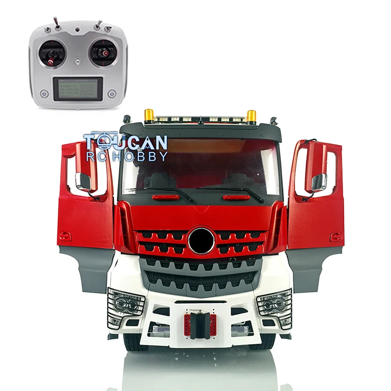 1/14 6*6 LESU RC Tractor Truck Metal Chassis DIY Painted Cabin Sound ESC Roof light Radio Controller W/O Battery Toy THZH0830 3