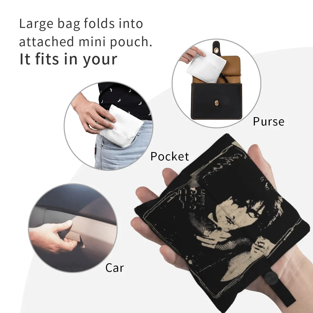 Reusable Shopping Bag Groceries Foldable Washable Large Tote Bags