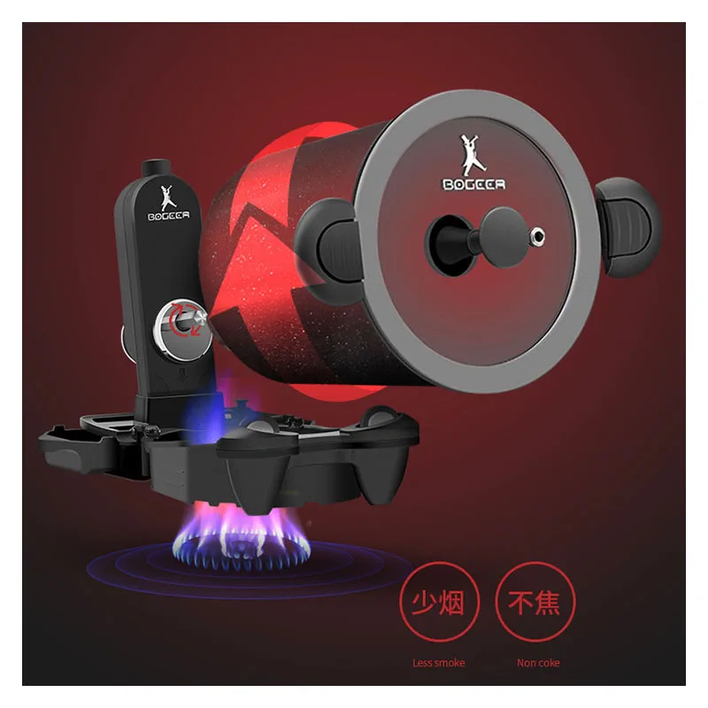 220V Multifunctional Cooking Machine 360° Roller Outdoor Flip BBQ Home No Oily Smoke Automatic Barbecue Machine Adjustable Speed 4