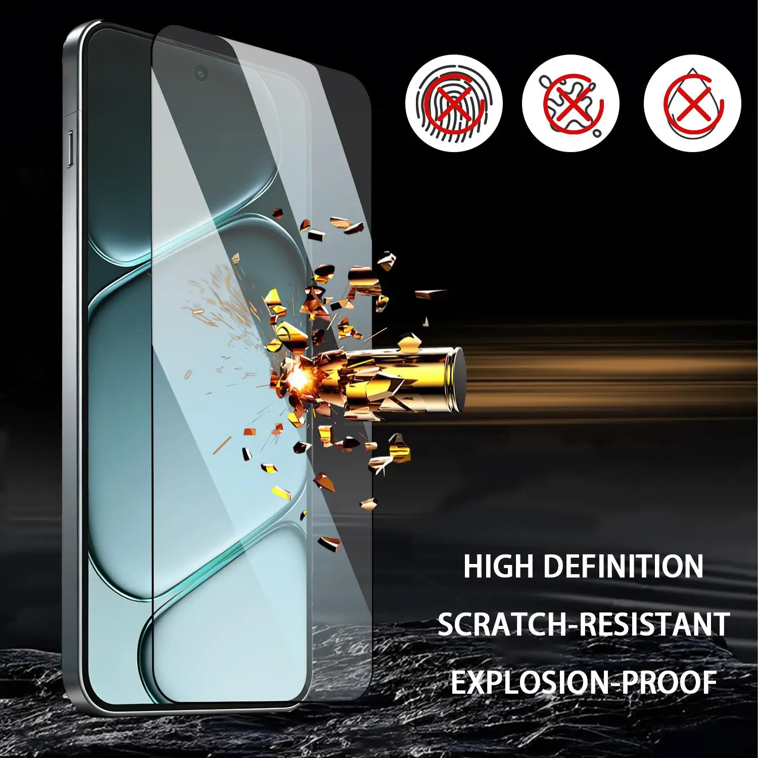 Easy Installation Dust-Free Tempered Glass Screen Protector - Anti-Shatter Protective Film Cover