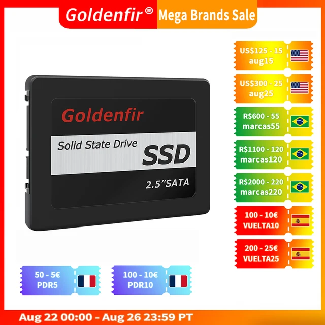 lowest price SSD 64GB 128GB 256GB 512GB Goldenfir solid state disk hard disc drive for pc 1