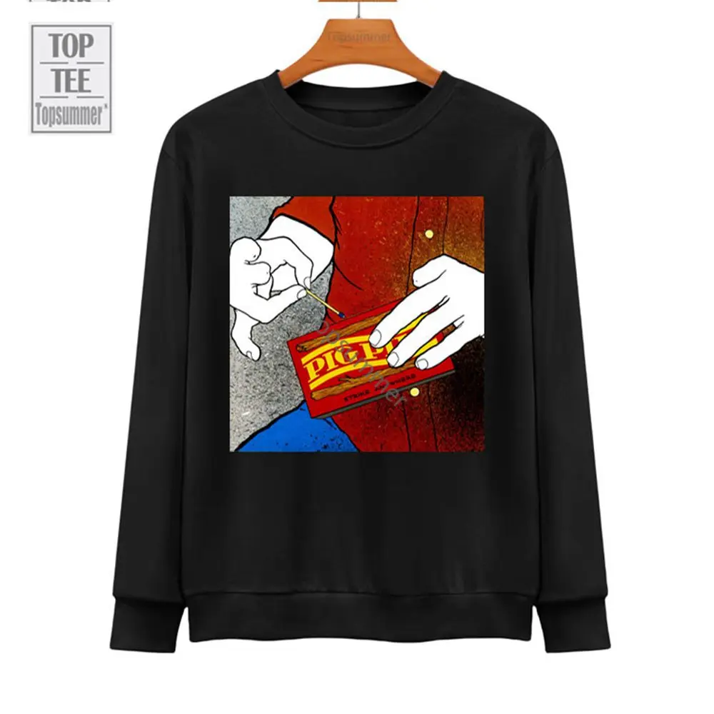 

Pig Pile Album Sweatshirt Big Black Tour Hoodies Female Pop Harajuku Cotton Hoodie