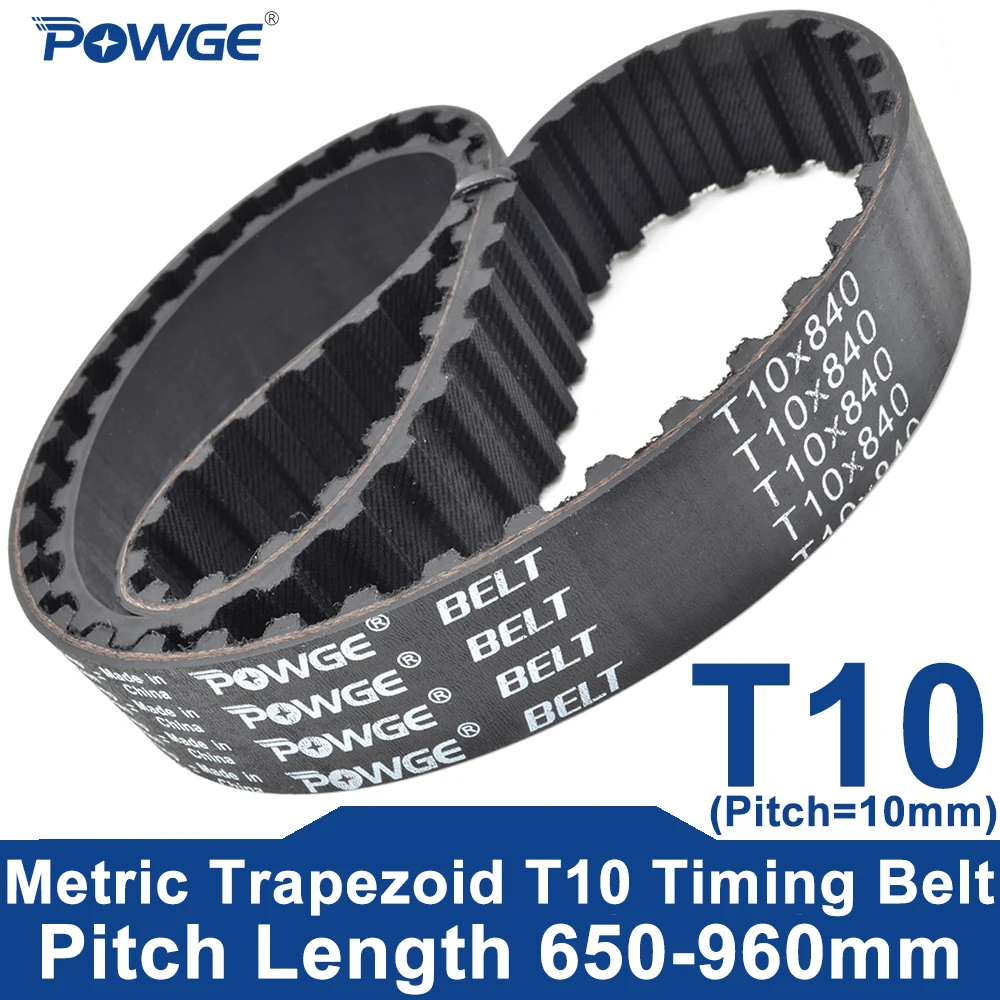 POWGE T10 Timing belt Lp=650-960mm 650 660 680 690 700 710 720 730