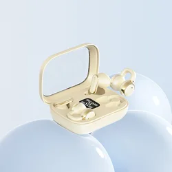Dual Set Wireless Earbuds with ENC Noise Cancelation and LED Display (Skin Color)