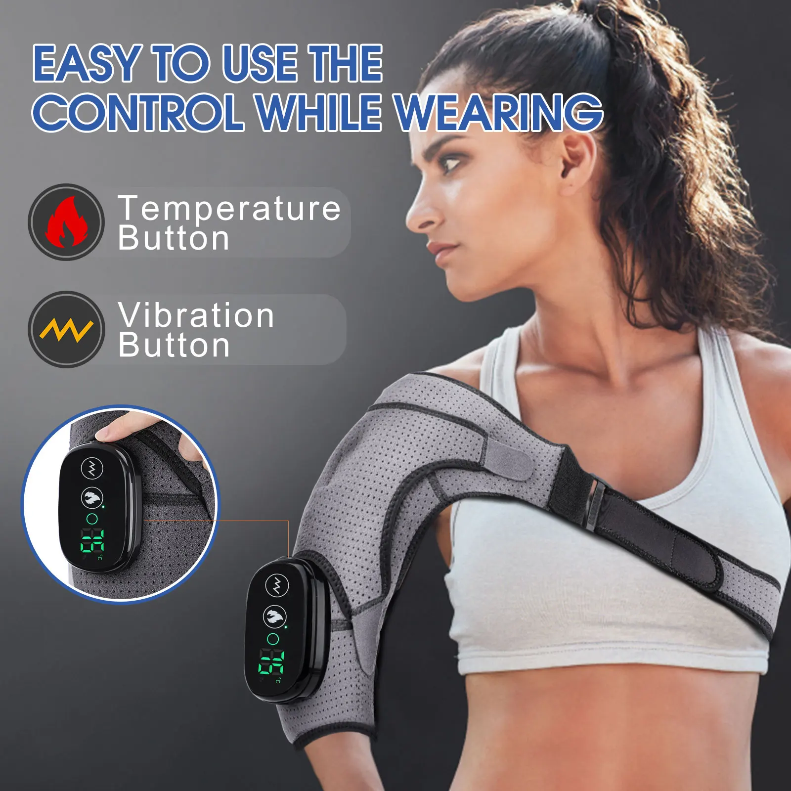 electrothermal vibration massage shoulder support belt Sextoys pour Femme main image 0