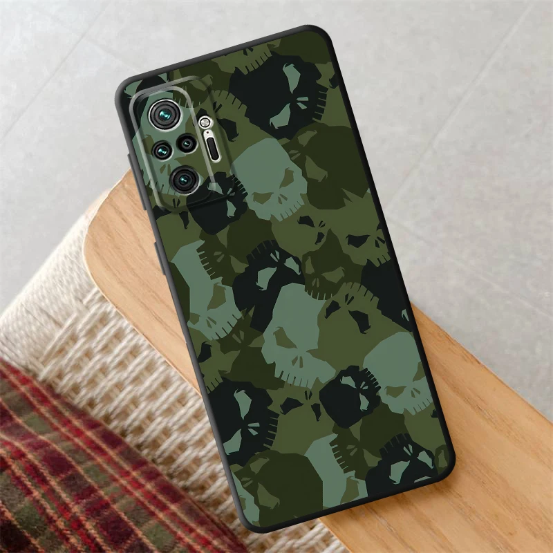 Camouflage Pattern Black Soft Phone Cover