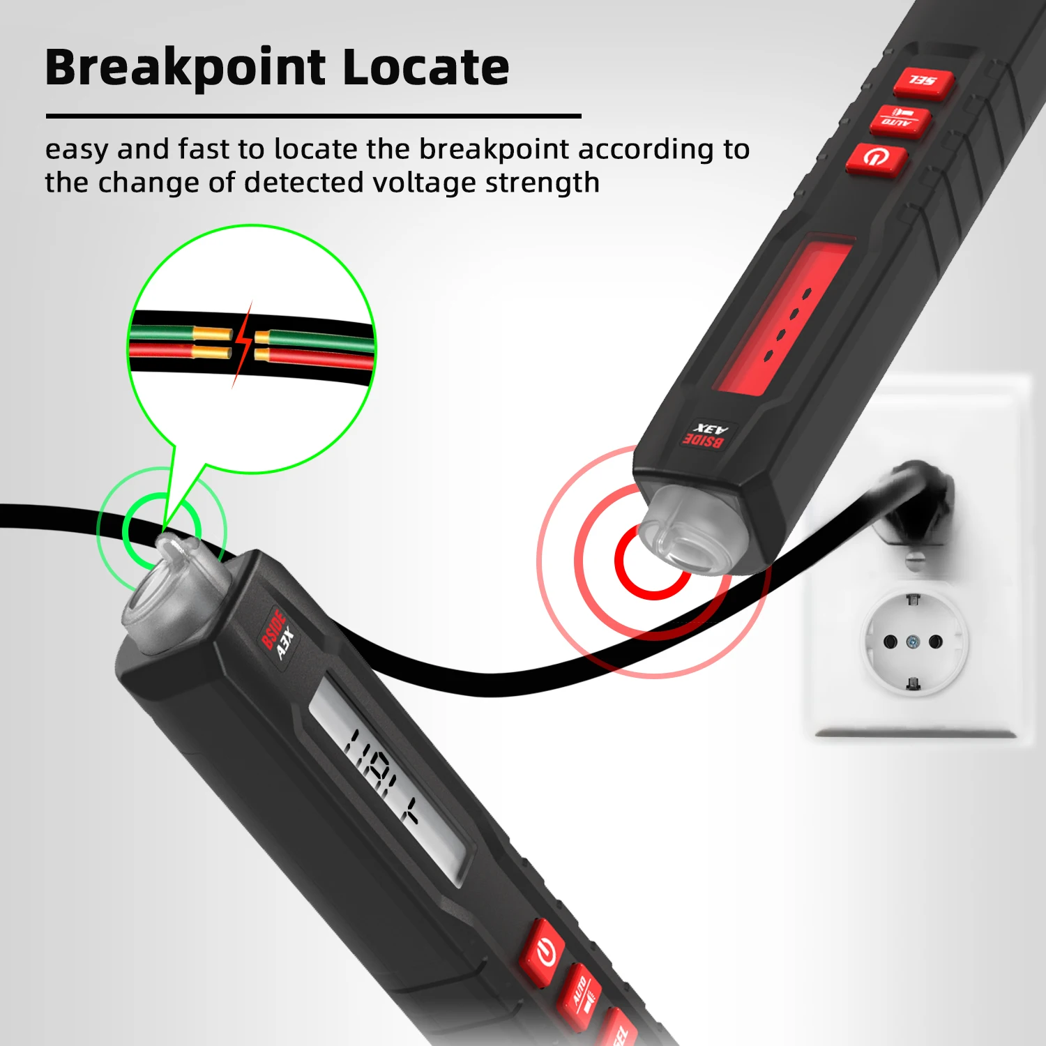 Smart Digital Multimeter Pen Type Multitester True RMS Voltmeter DC AC Voltage C