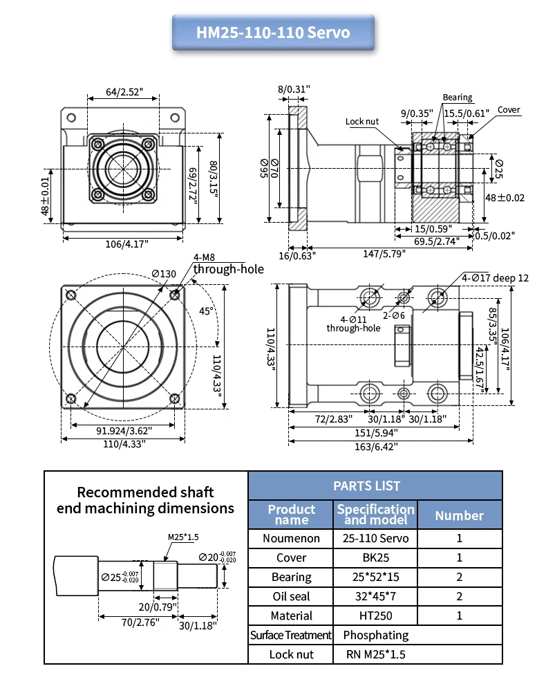 Motor Integrierte Sitzschraube Unterstützung Sitzlager Aluminiumguss HM12-57 HM12-60 HM12-86 Motor Feste Halterung Für Nema23/24/34 – Detail 17
