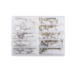 Luminous Watch Hands in Silver, Gold, and Black for Repair Accessory Kits (Silver - Black)