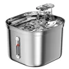 1pc  cat water dispenser stainless steel automatic pet water dispenser with visible water level window, 2
