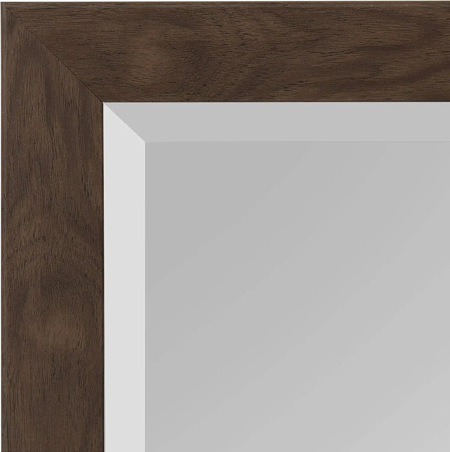 Beatrice Framed Mirror. 22x28". Walnut Brown. Farmhouse Style. Bathroom Vanity Mirror. Over Sink. Rustic Entryway Mirror