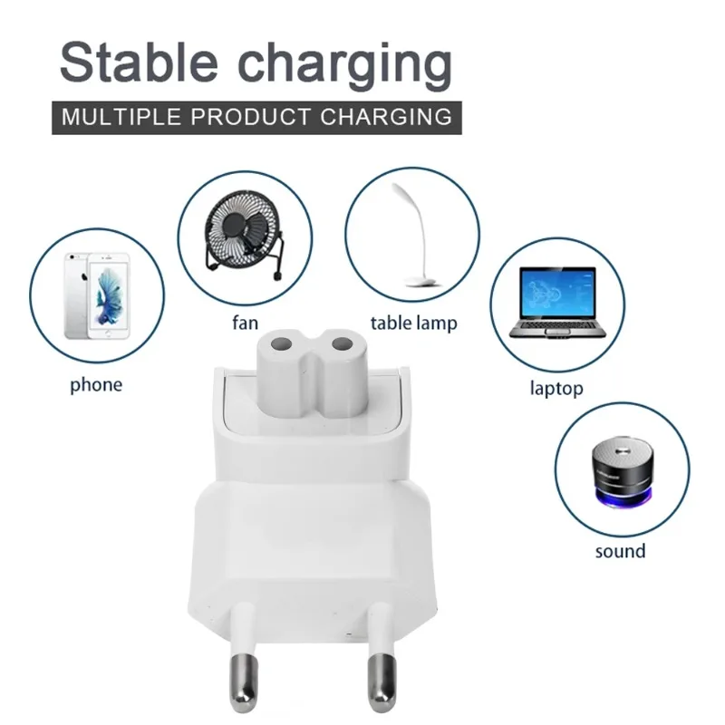 1-5Pcs EU AC 전원 플러그 어댑터 여행용 벽면 콘센트 변환기 iPad 10W/12W 어댑터용 MacBook MagSafe 45/60/85W용 덕 헤드