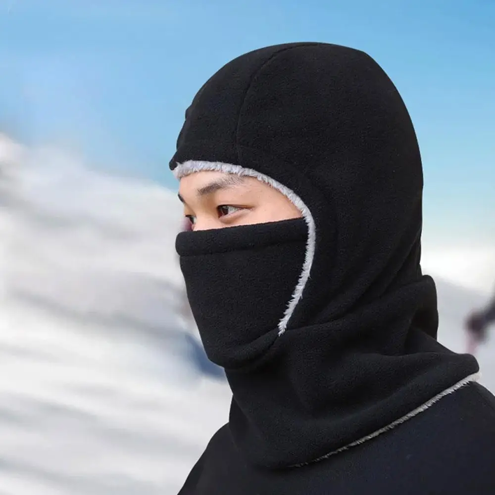 Women Men Warm Winter One-piece Scarf Cap Windproof Fleece Balaclava Cycling Cap Cold-proof Windproof Ski Face Mask Hood Hat