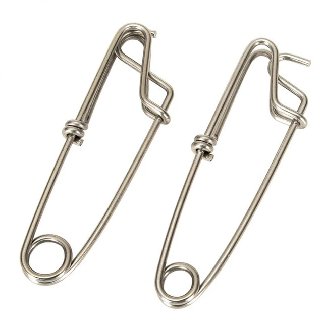 1PCS Long Line Clips Stainless Steel Hooked Snap Pin Longline