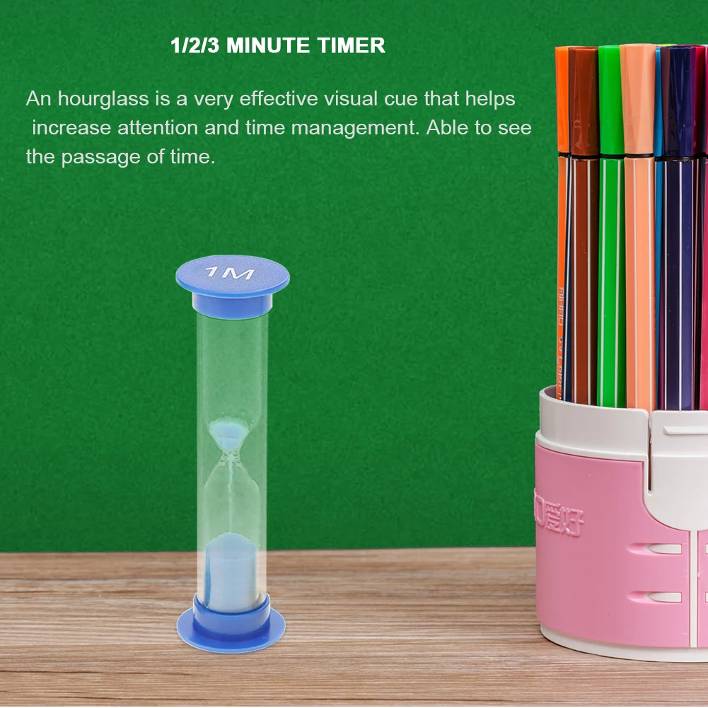 1/2/3 Minutes Plastic Hourglasses Time Management 3pcs/Set Desktop Sand Watch Gift Toys for Children Adults
