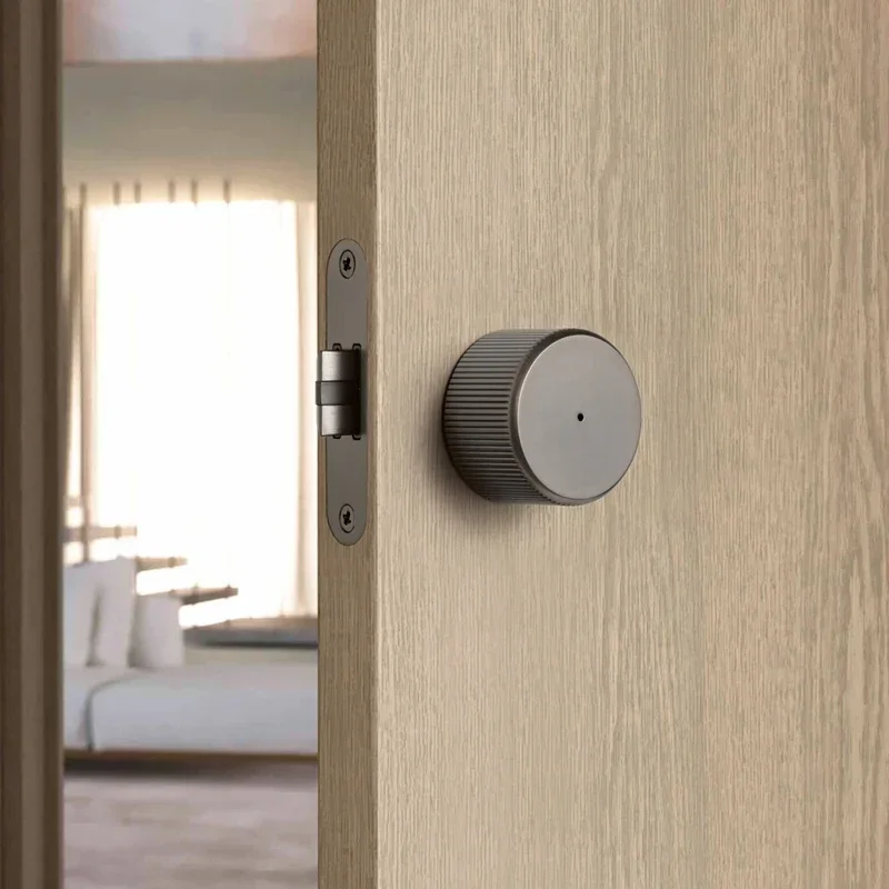 Knob Lock Invisible Door Handle Privacy Passage Dummy Thumbturn Lock Nursing Home Rotat Set for Security Bathroom Hospital