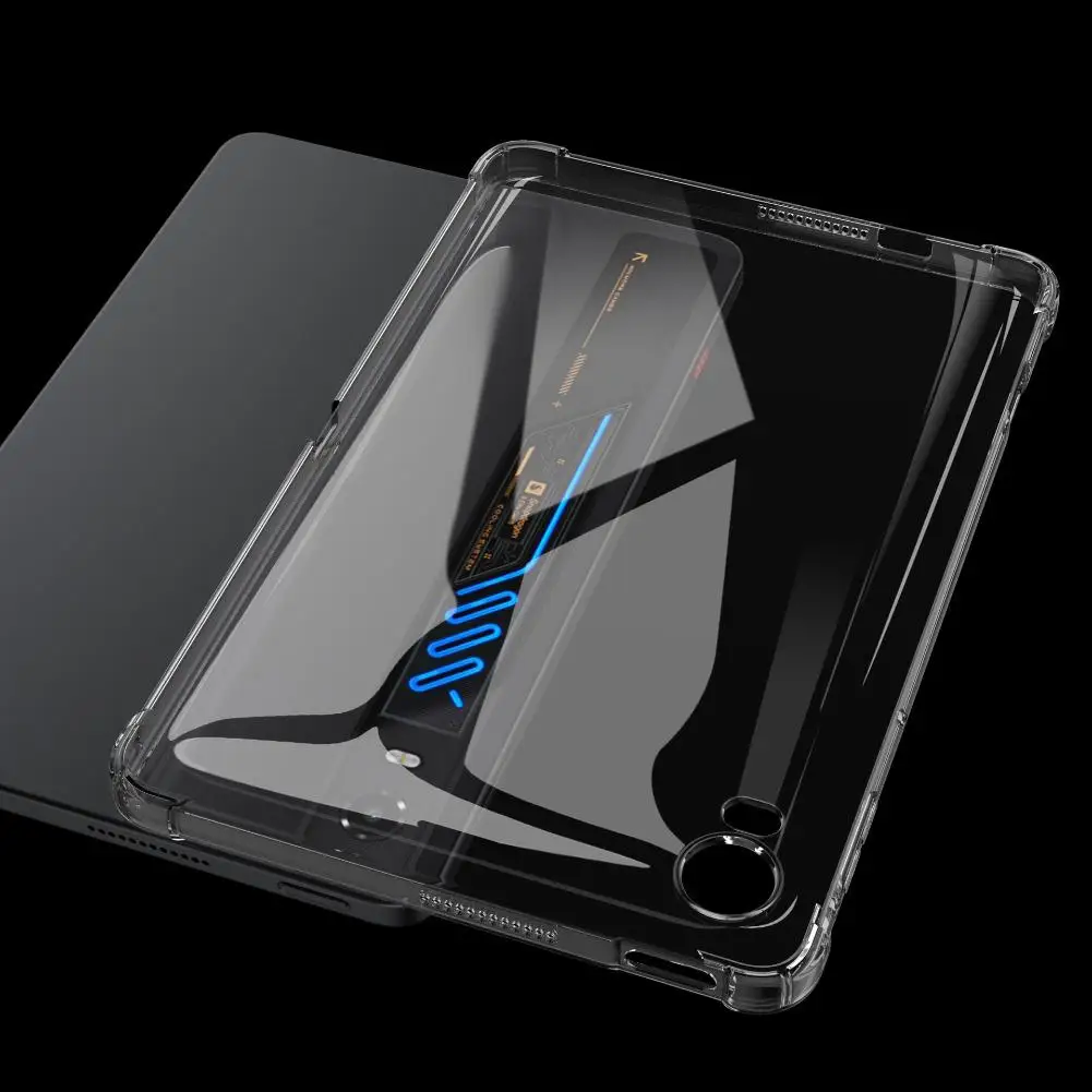 Clear TPU Shock-Absorbing Tablet Case with Reinforced Corners - Transparent Protective Cover