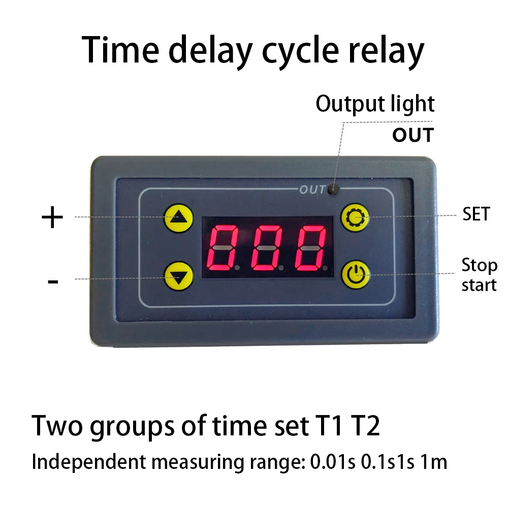 

DC5V 12V 24V AC110V 220V Digital Time Delay Relay LED Display Cycle Timer Control Switch Adjustable Timing Relay Time Switch