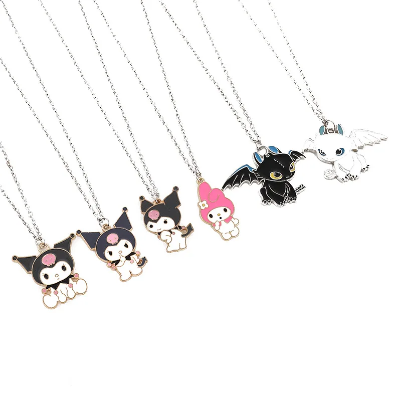 Kawaii Плюшевые Kuromi My Melody Devil сплав ожерелье Мультяшные Подвески Ювелирные изделия