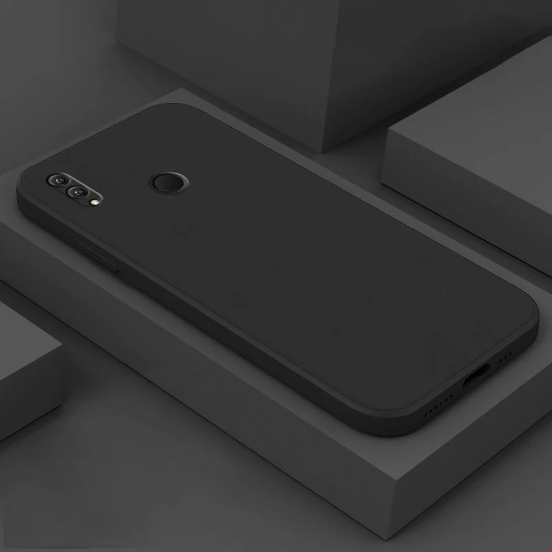 Chic Silicone Square Frame Phone Case - Matte Soft Back Cover