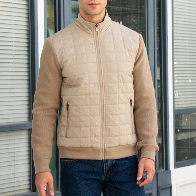 

Мужская куртка на молнии, с воротником-стойкой