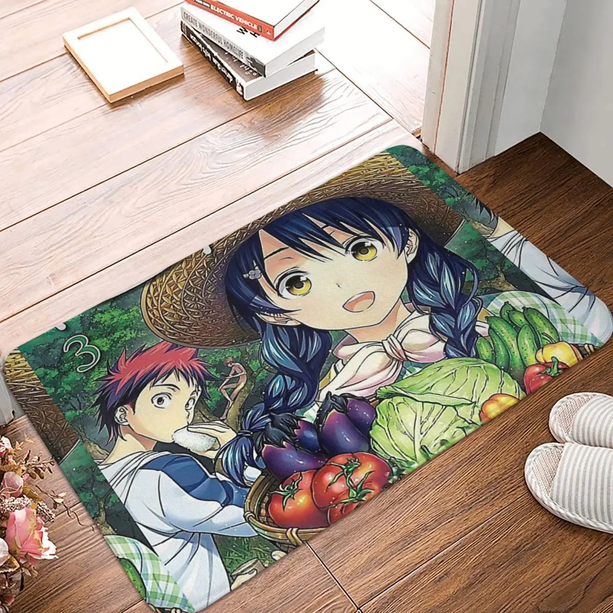 

Megumi Tadokoro Bath Non-Slip Carpet Food Wars Shokugeki no Soma Bedroom Mat Welcome Doormat Home Decoration Rug