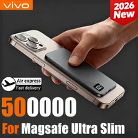 VIVO 2026 Ultra-thin 500000mAh Mobile Power Bank MagSafe Magnetic Wireless Fast Charging Portable Electronic Display