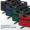 Car Trunk Organizer, Heavy-Duty Polyester Multi-Compartment Storage Box, Waterproof with Reflective Strip, Durable Handles 1