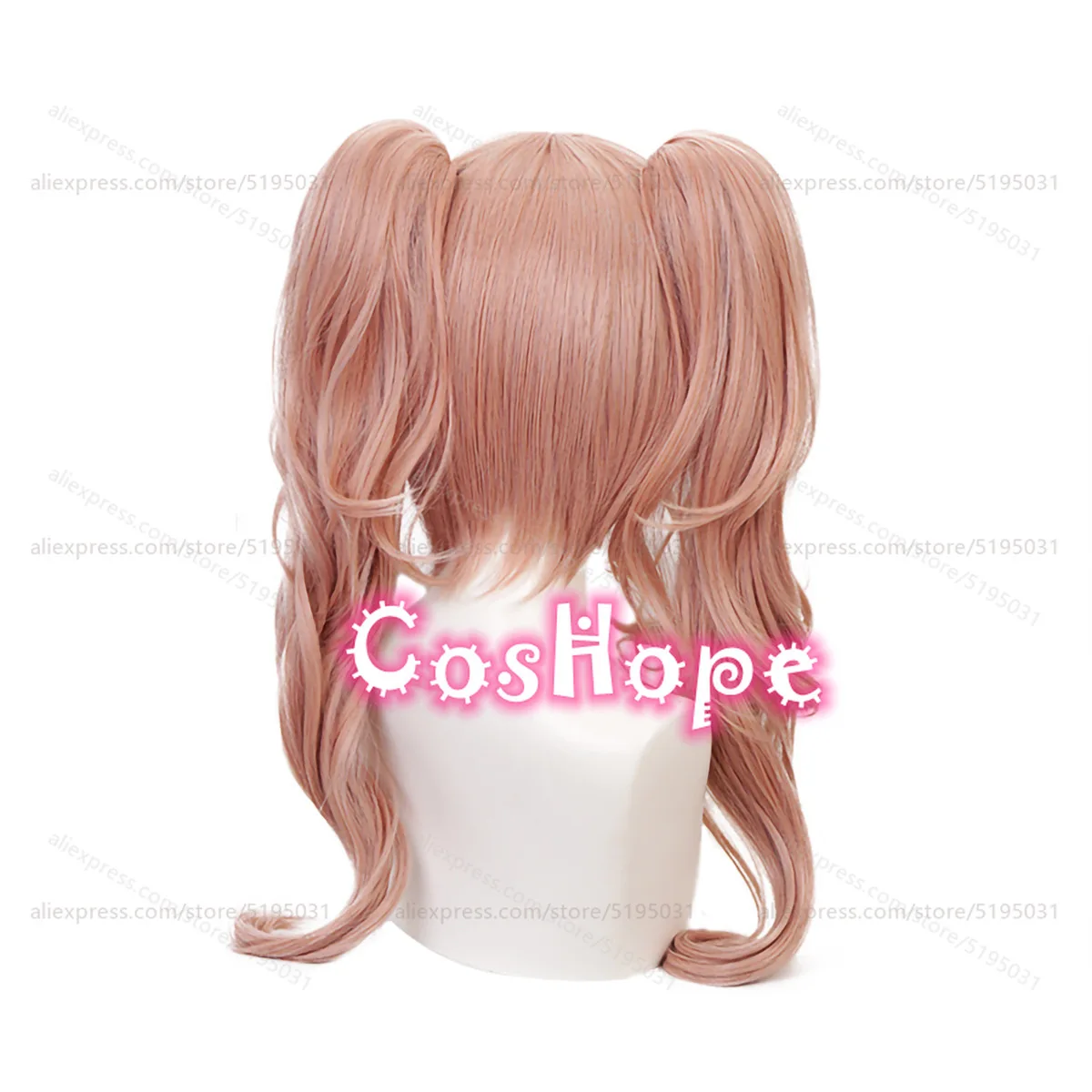 Pink junko cosplay wig ? Amazon.com: JoneTing Pink Ponytails Cosplay Wig【+2 Bears +1  main image 4