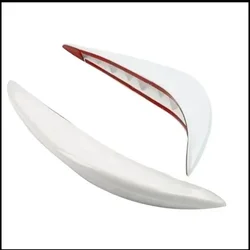 Car Front Bumper Protector - Curved Anti - Scratch Rubber Strips (2 - Pack) (White)