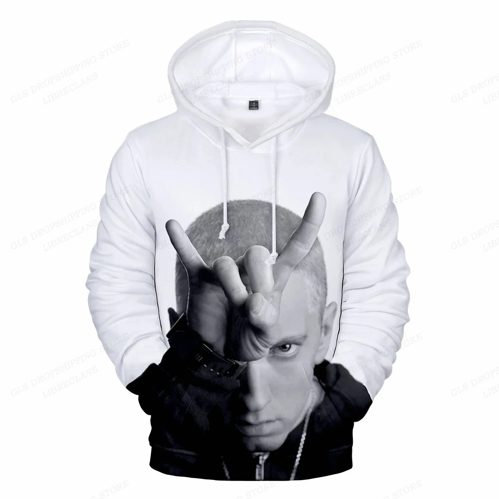 thumbnail image 1 of Sudaderas con capucha con estampado 3d de rapero Eminem para hombres y mujeres, Sudadera con capucha para niños, abrigos para niñas, ropa de Rap Rock, ropa de gran tamaño, 1 of 4