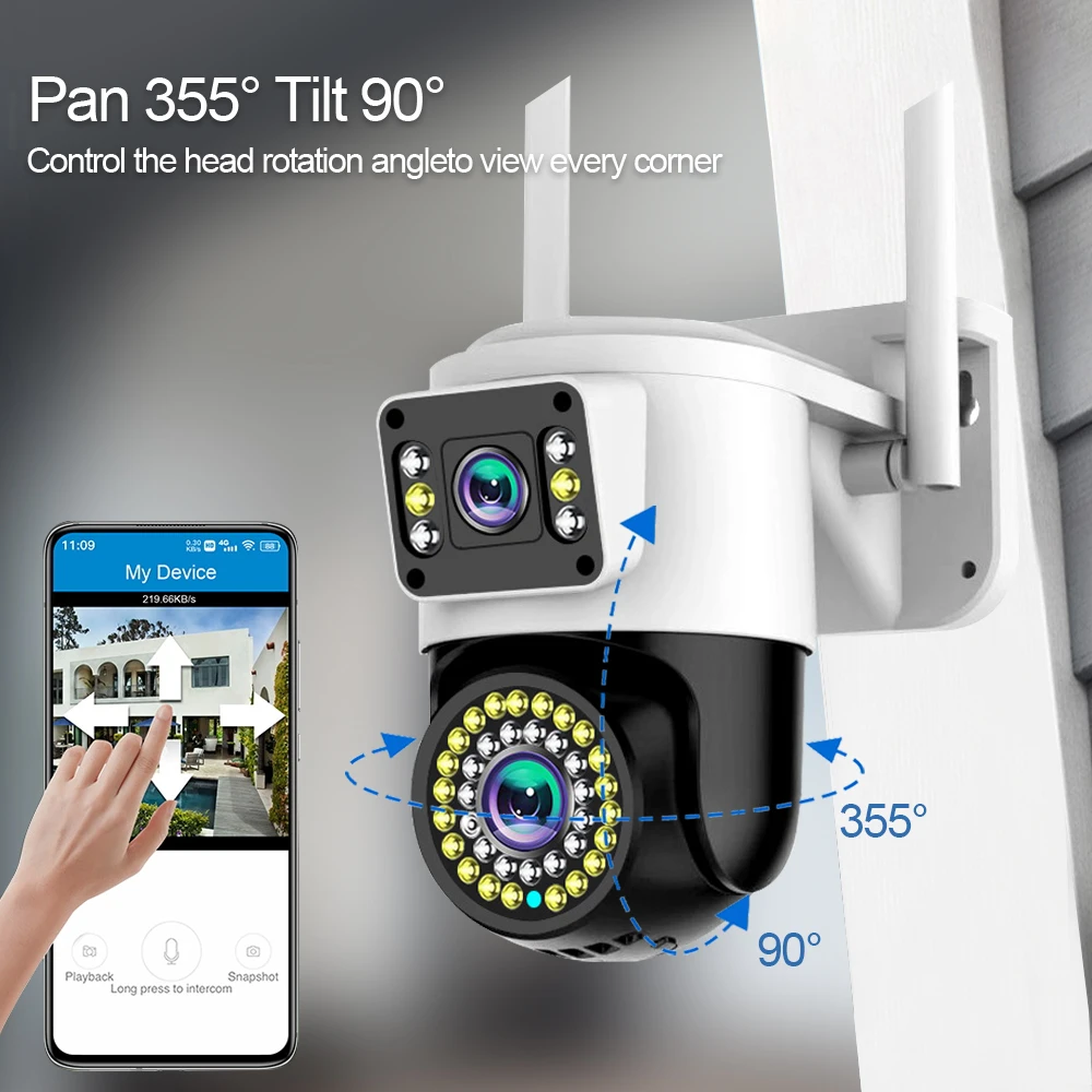 LLSEE, outdoor camera YOOSEE, 4MP, PTZ, CCTV WIFI camera, IP 