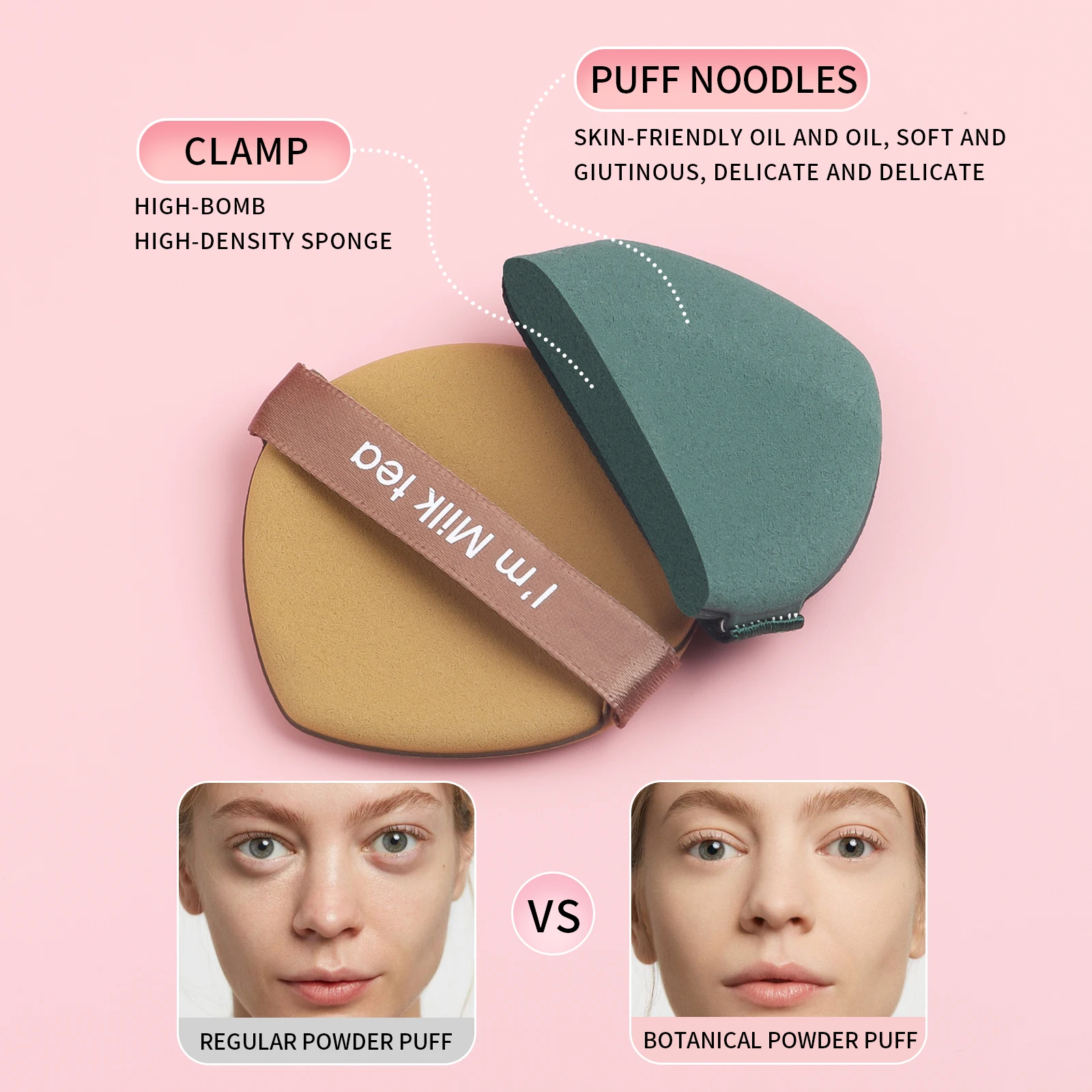 powder puff, 7pcs/box super-soft cushion  wet make-up sponge foundation powder powder BB cream special make-up tool 6