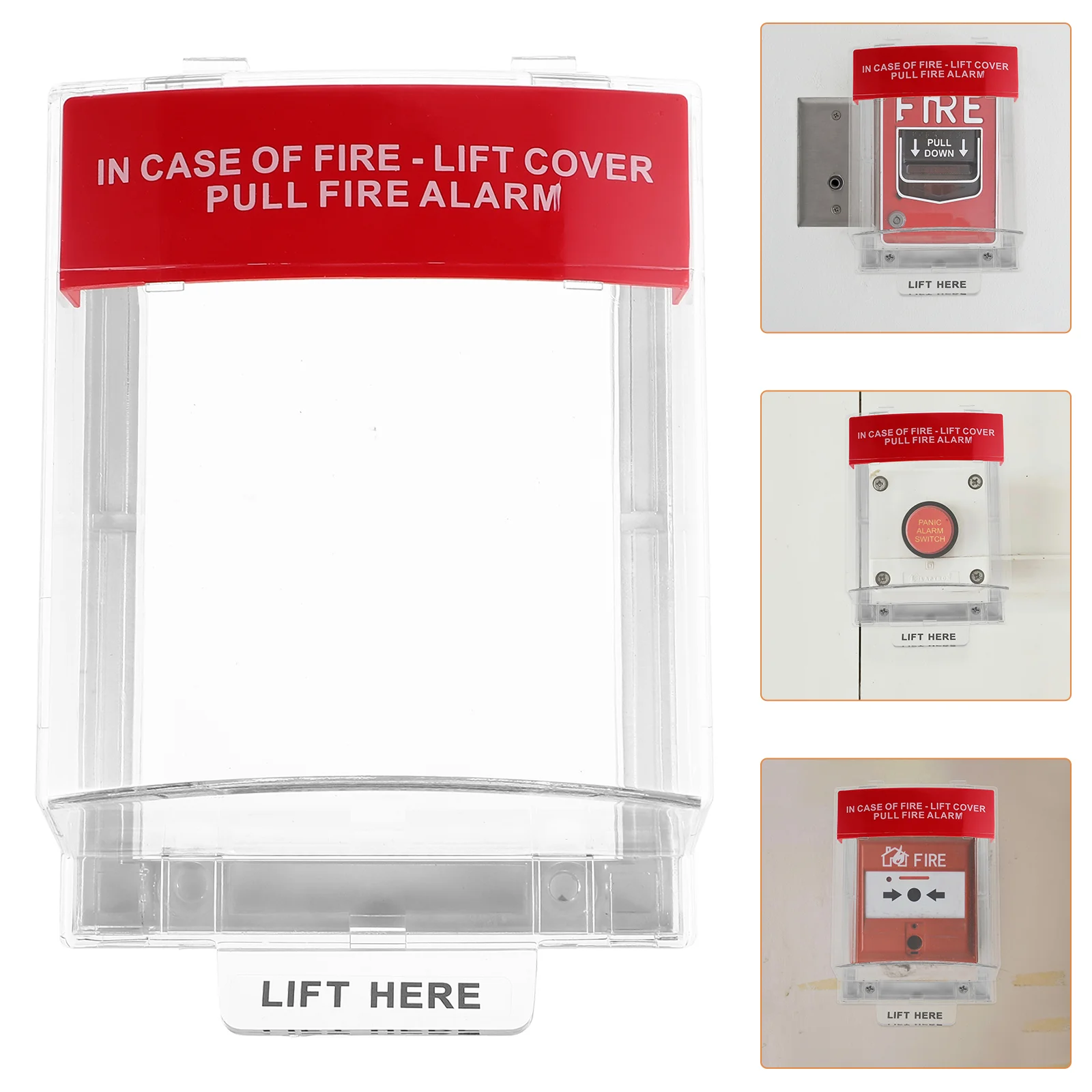 Alarm Switch Protective Cover Fire Pull Station Button Pit Lid Light Guard Accessories for outside Plastic Emergency Stop