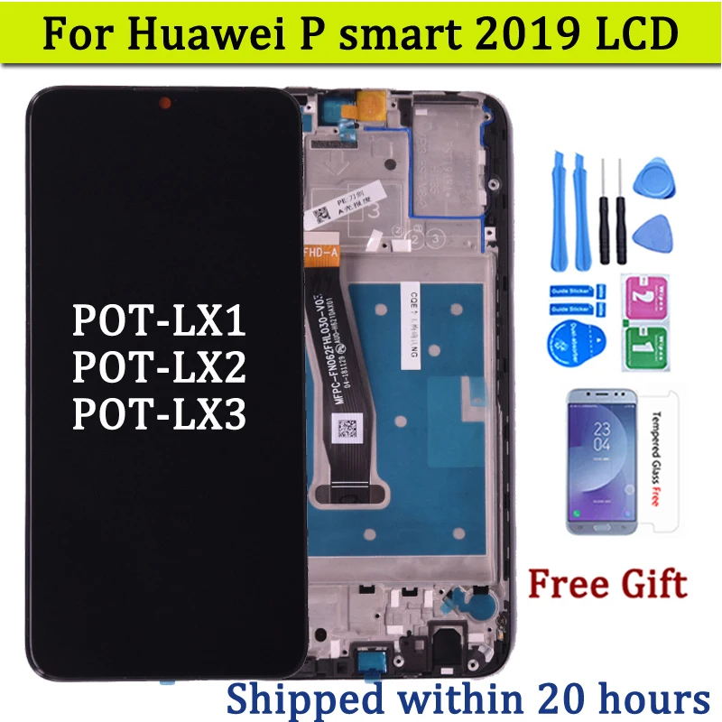 LCD Display with Touch Screen Digitizer Assembly With Frame For Huawei P Smart Repair Part