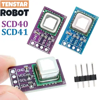 TENSTAR SCD40 SCD41 Modulo sensore di gas 2.4-5.5V Rileva CO2 Anidride carbonica Sensore di temperatura e umidità Comunicazione I2C