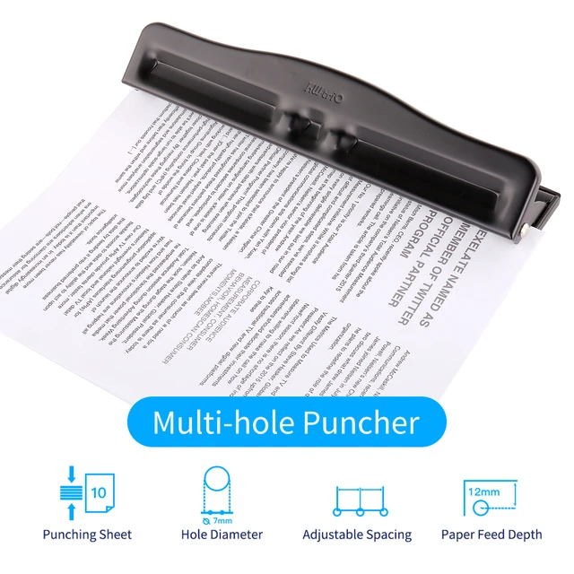 Paper Hole Punch A4 A5 A6 6-hole Adjustable Color Single-page Hole
