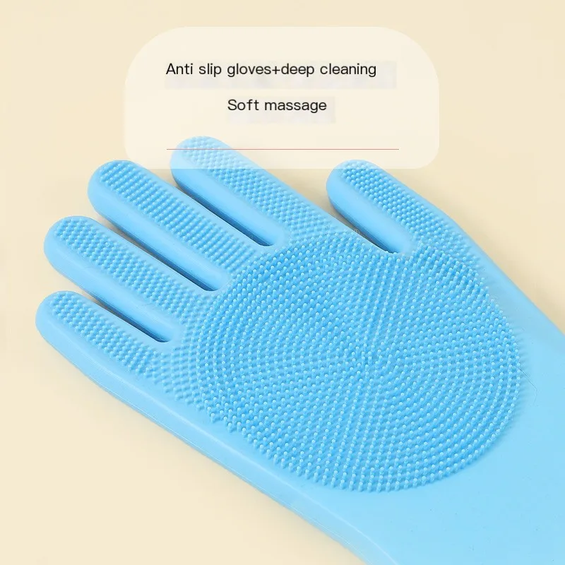 Pet Bath Gloves,Dog and Cat Bath Tools, Eddy Gold Fur Scrubbing Massage Brush,Thickened Anti Scratch and Anti Bite Pet Supplies