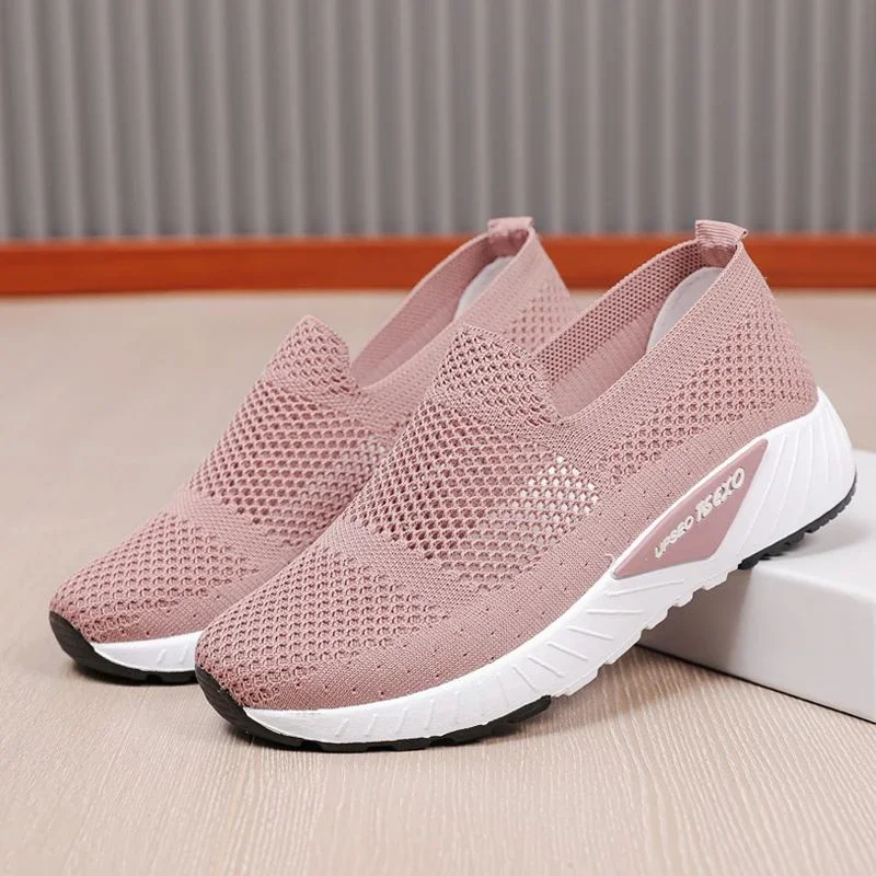 

Red Sports Mesh Breathable High on Platform Athletic Female Footwear Sneakers Women's Shoes Slip Low Spring Casual Offer Autumn