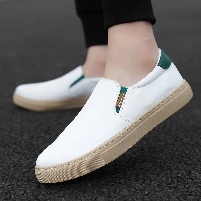 2022 White Sneakers Men Casual Shoes Slip on Canvas Shoes Men Loafers Comfortable Vulcanized Shoes Mens Trainers Plus Size 39-48 3